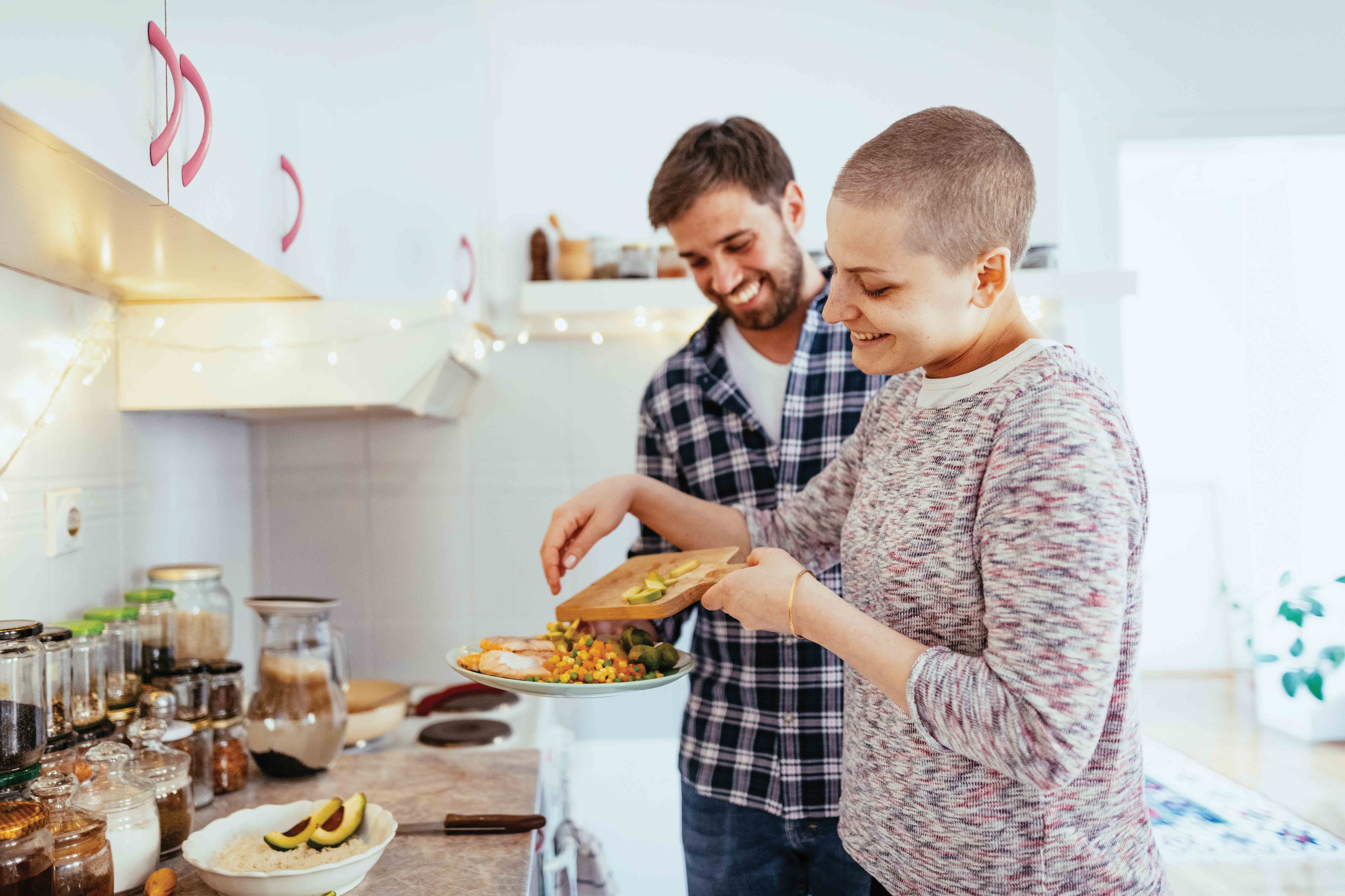 Woman cooking a meal